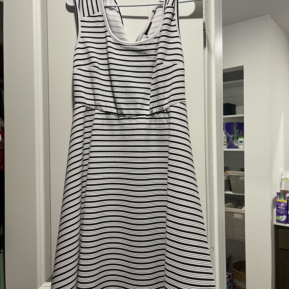 Torrid Black and White Striped Mini Dress